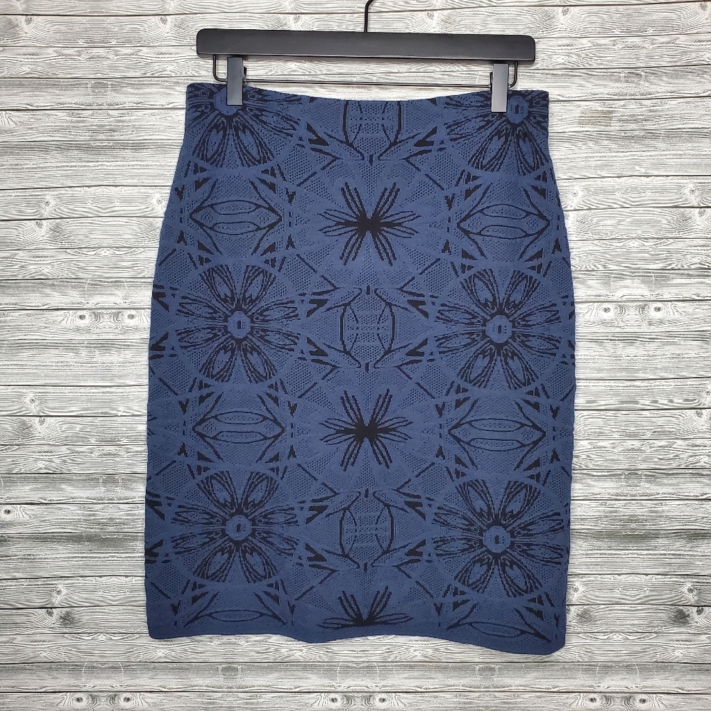 M Missoni Navy and Black Pull On Pencil Skirt US XL Size 10